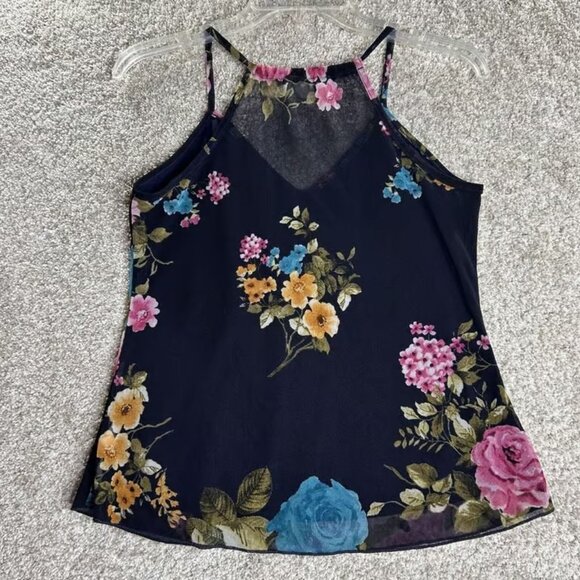 Lavender Field Sleeveless Top Floral Small Sheer Multicolor - Picture 2 of 4